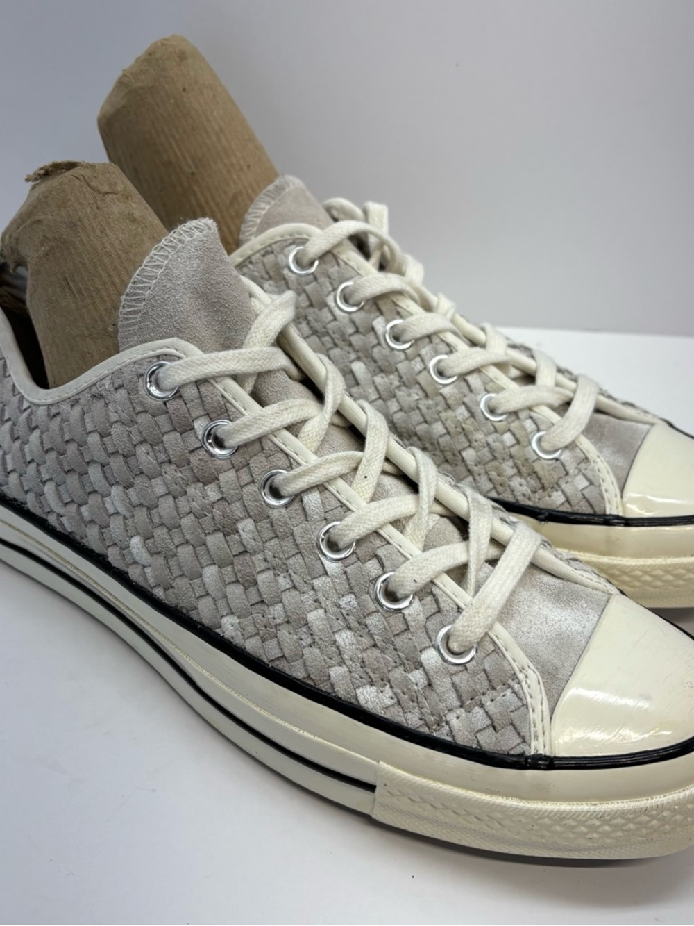 Converse Chuck Taylor All Star 70 Ox Woven Low Top Sneakers Light Gray W 10/M 8